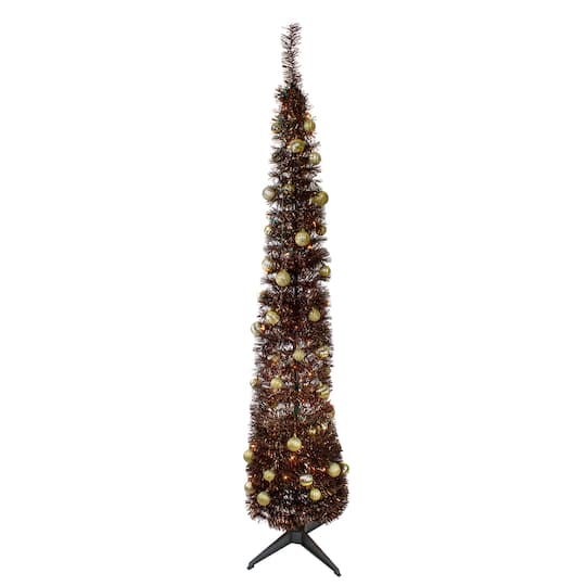6Ft Pre-Lit Brown Pre-Decorated Pop-Up Artificial Christmas Tree By Northlight | 6 ft | Michaels®